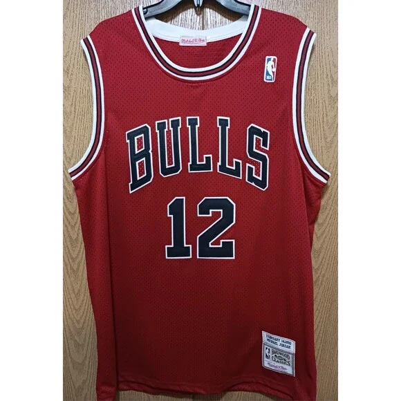 Michael Jordan (Mitchell/Ness)-(Bulls)-(Jersey)-(Red)-(Good Condition)-(XL)-$110 - Picture 1 of 9